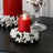 Raz Ornament - Beaded Berry Candle Ring White 4in
