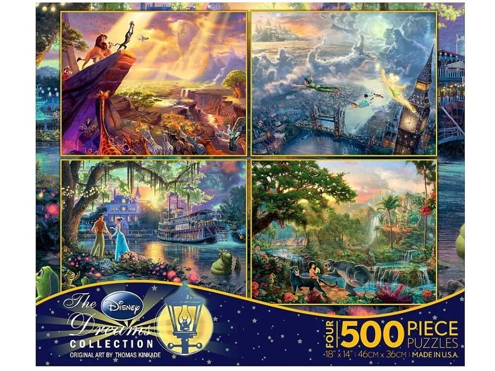 Thomas Kinkade Disney 4 x 500pc - V2
