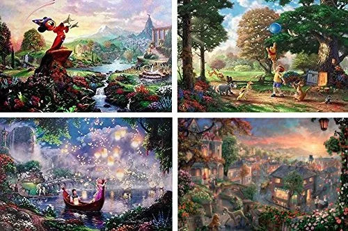 Thomas Kinkade Disney 4 x 500pc - V3