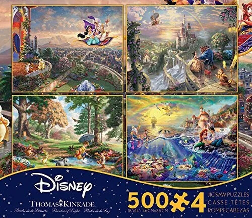 Thomas Kinkade Disney 4 x 500pc - V4