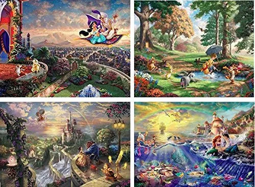 Thomas Kinkade Disney 4 x 500pc - V4