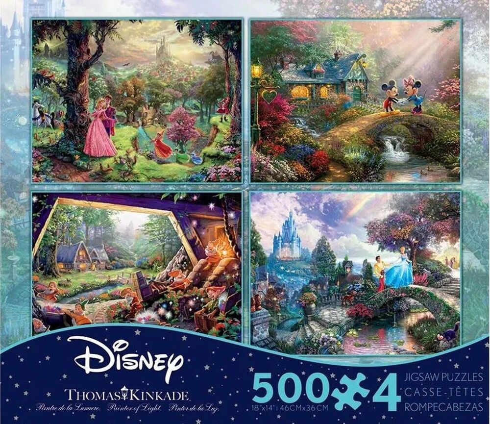 Thomas Kinkade Disney 4 x 500pc - V5