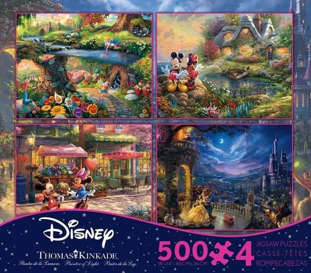 Thomas Kinkade Disney 4 x 500pc - V1