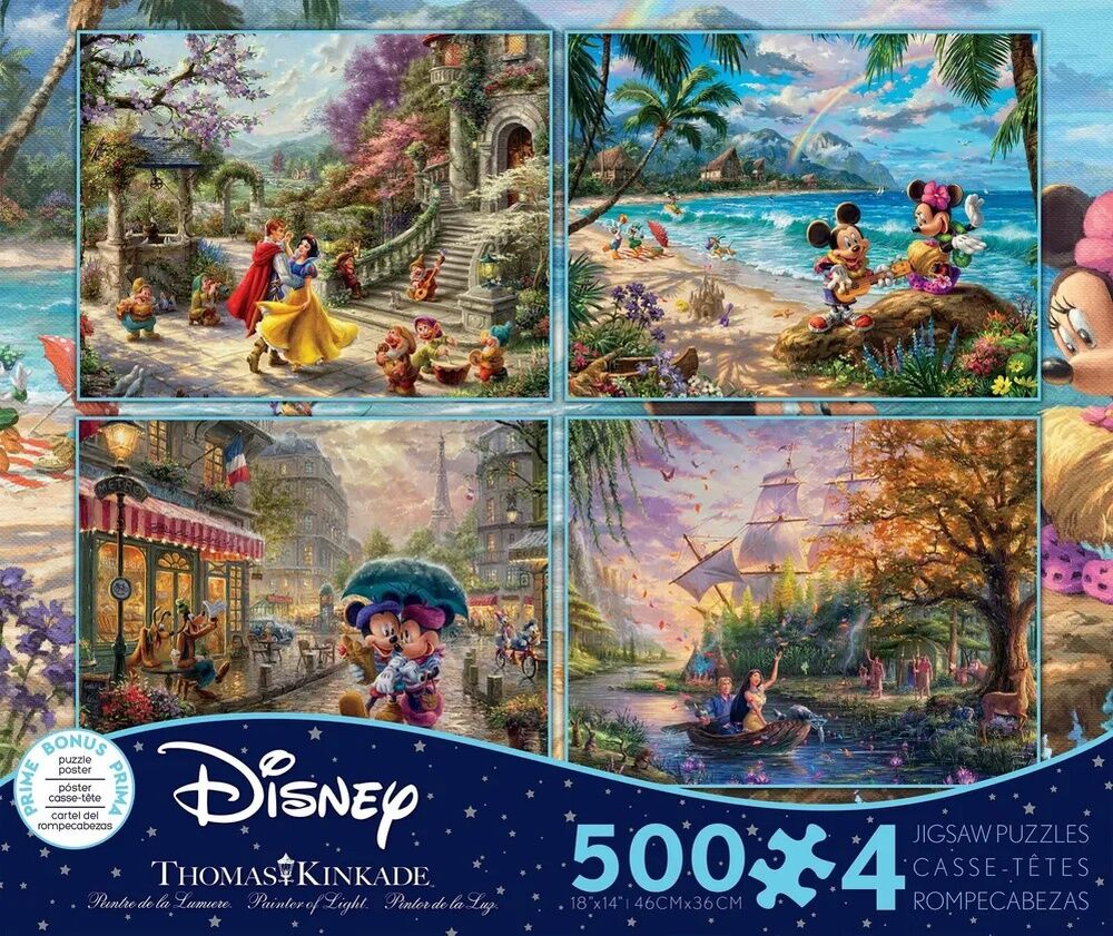 Thomas Kinkade Disney 4 x 500pc - V6
