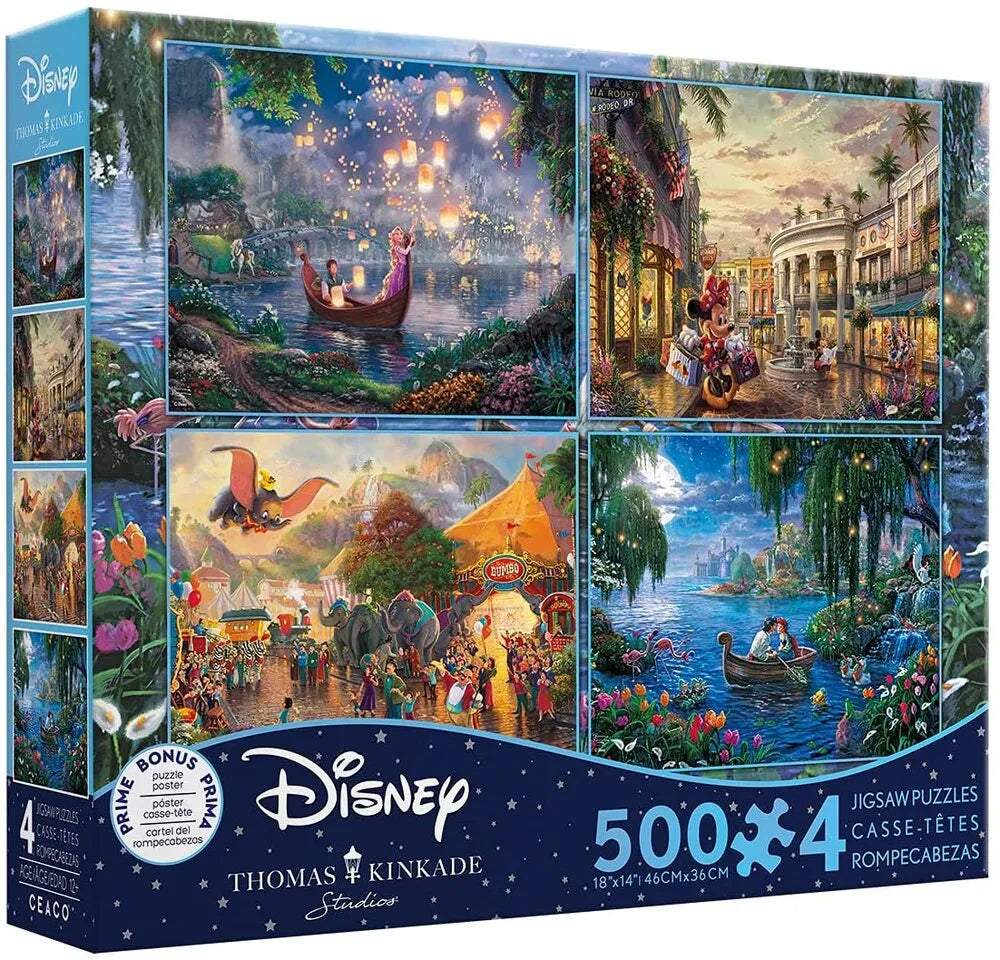 Thomas Kinkade Disney 4 x 500pc V9