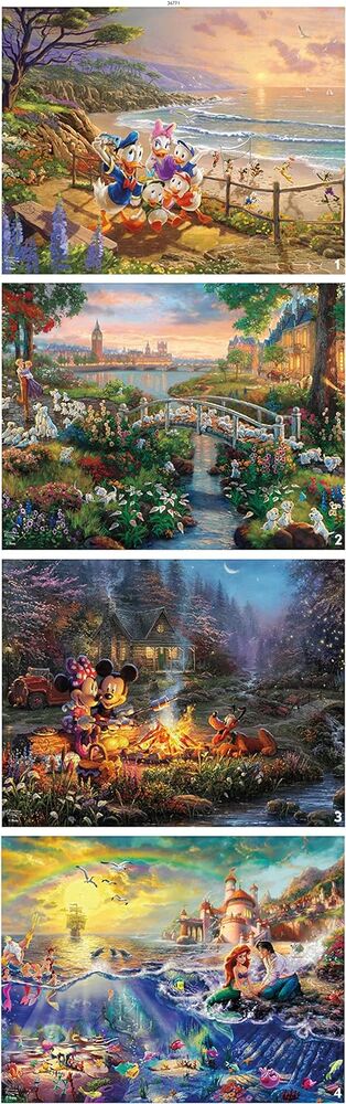 Thomas Kinkade Disney 4 X 500pc - S10