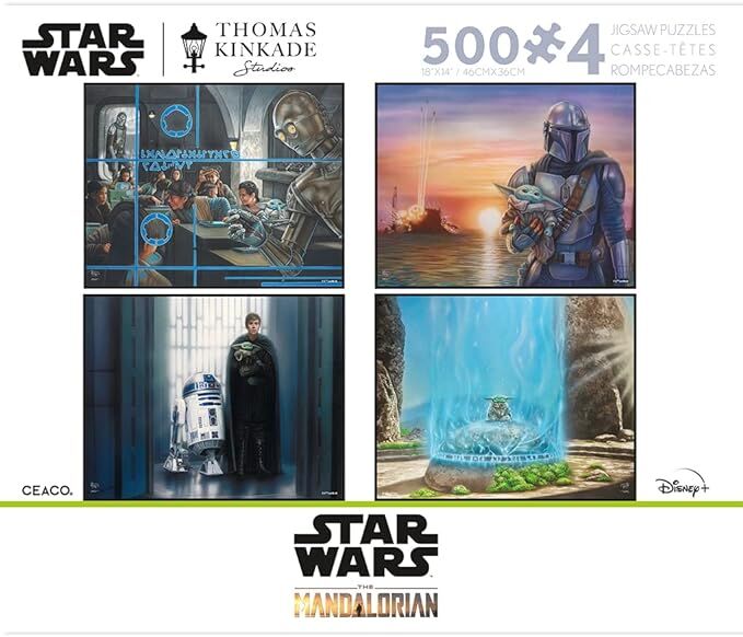 Thomas Kinkade Star Wars 4 X 500pc - Mandalorian