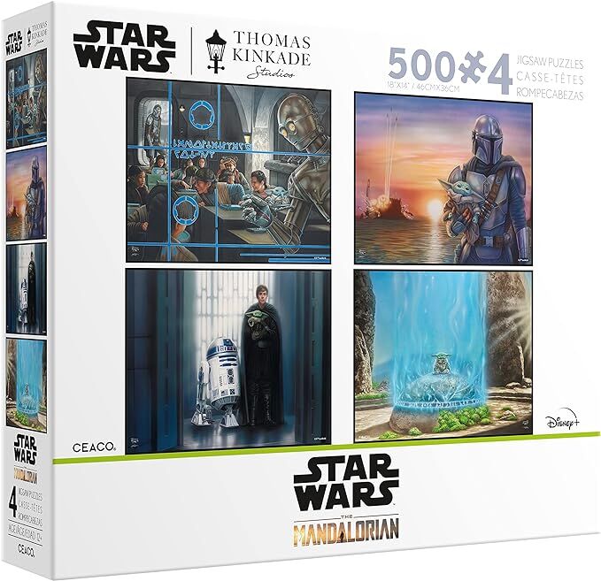 Thomas Kinkade Star Wars 4 X 500pc - Mandalorian