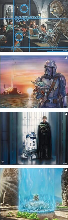 Thomas Kinkade Star Wars 4 X 500pc - Mandalorian