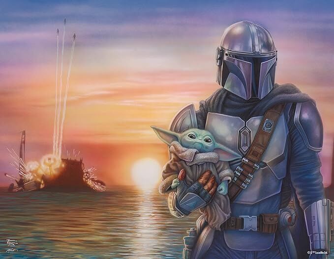 Thomas Kinkade Star Wars 4 X 500pc - Mandalorian