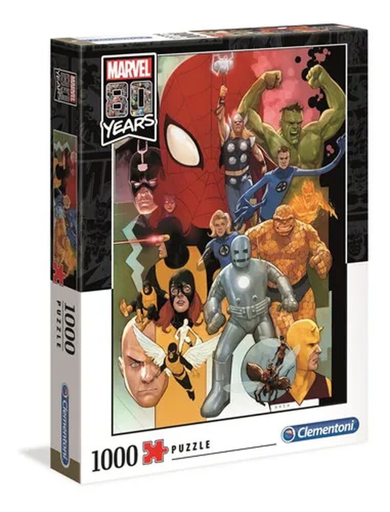 Clementoni Puzzle 1000pc - Marvel 80th Anniversary Impossible Puzzle!