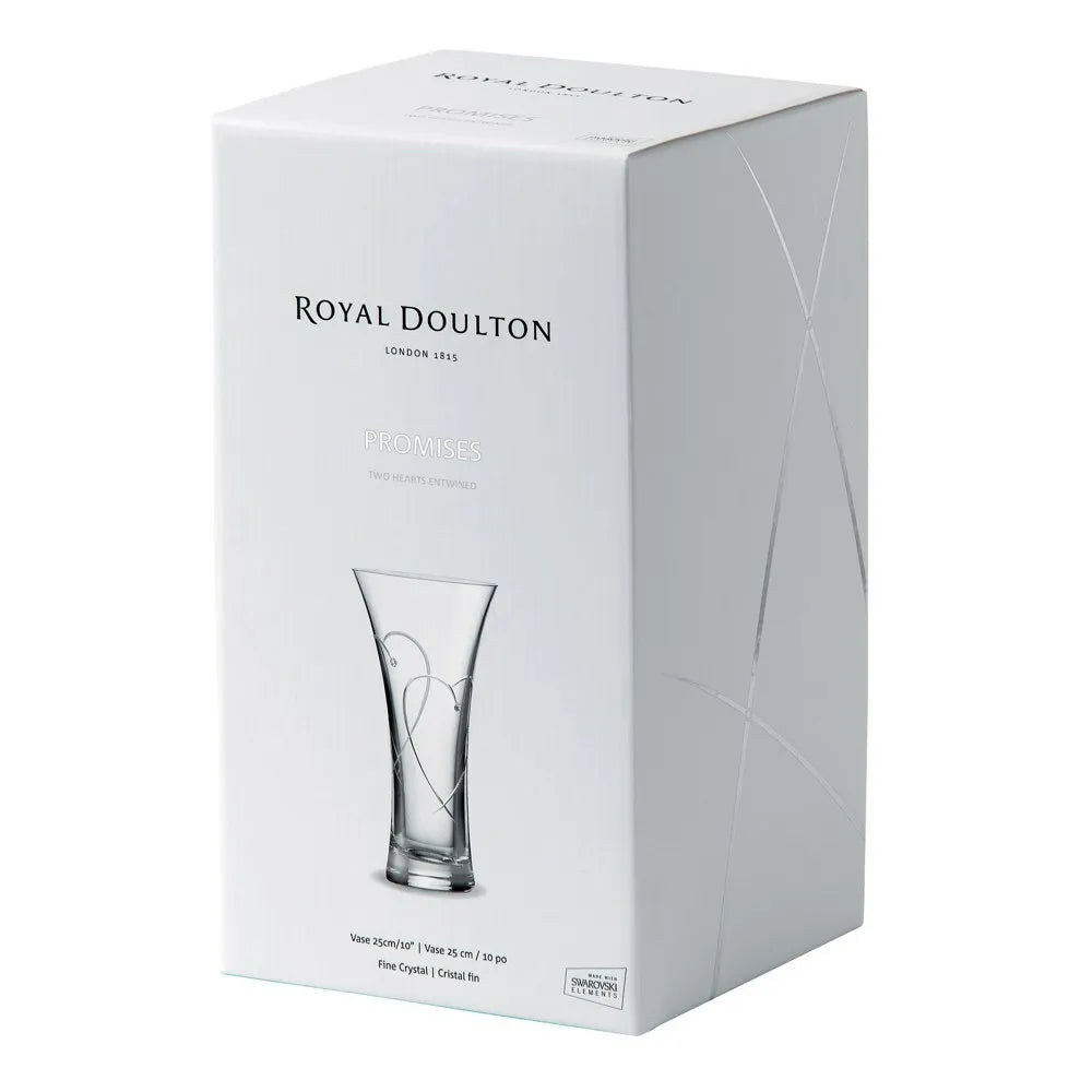Royal Doulton Promises - Two Hearts Entwined 25cm Vase