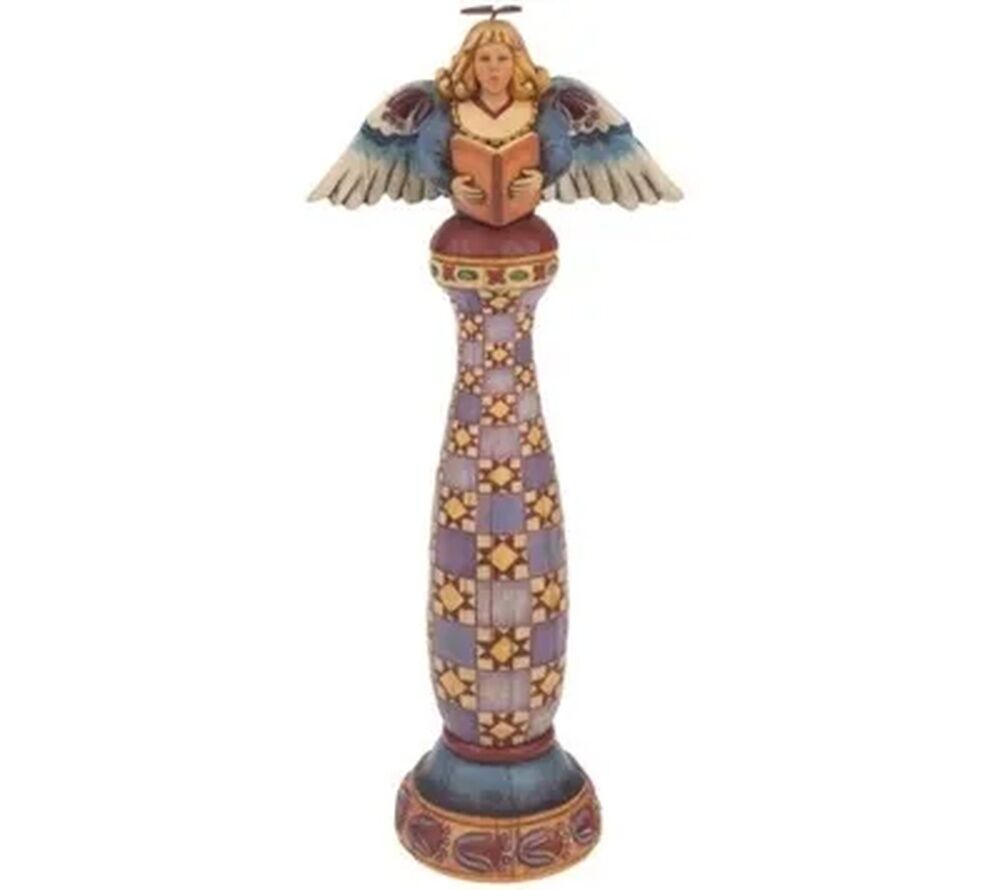 Jim Shore Heartwood Creek - Angel with Book Tulip Base