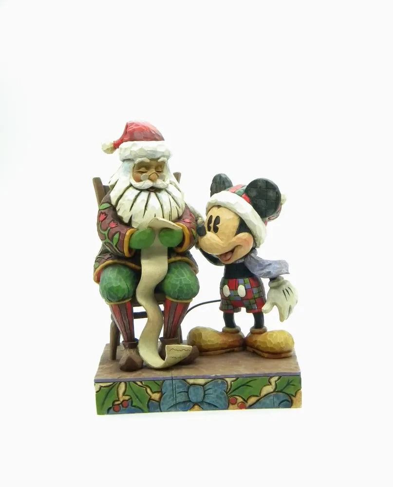 Jim Shore Disney Traditions - Santa & Mickey "Checking It Twice" Figurine