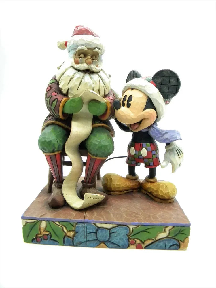 Jim Shore Disney Traditions - Santa & Mickey "Checking It Twice" Figurine