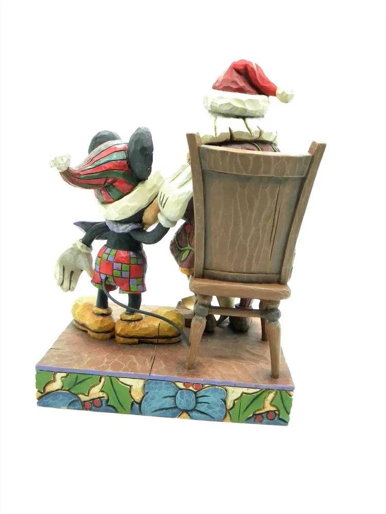 Jim Shore Disney Traditions - Santa & Mickey "Checking It Twice" Figurine