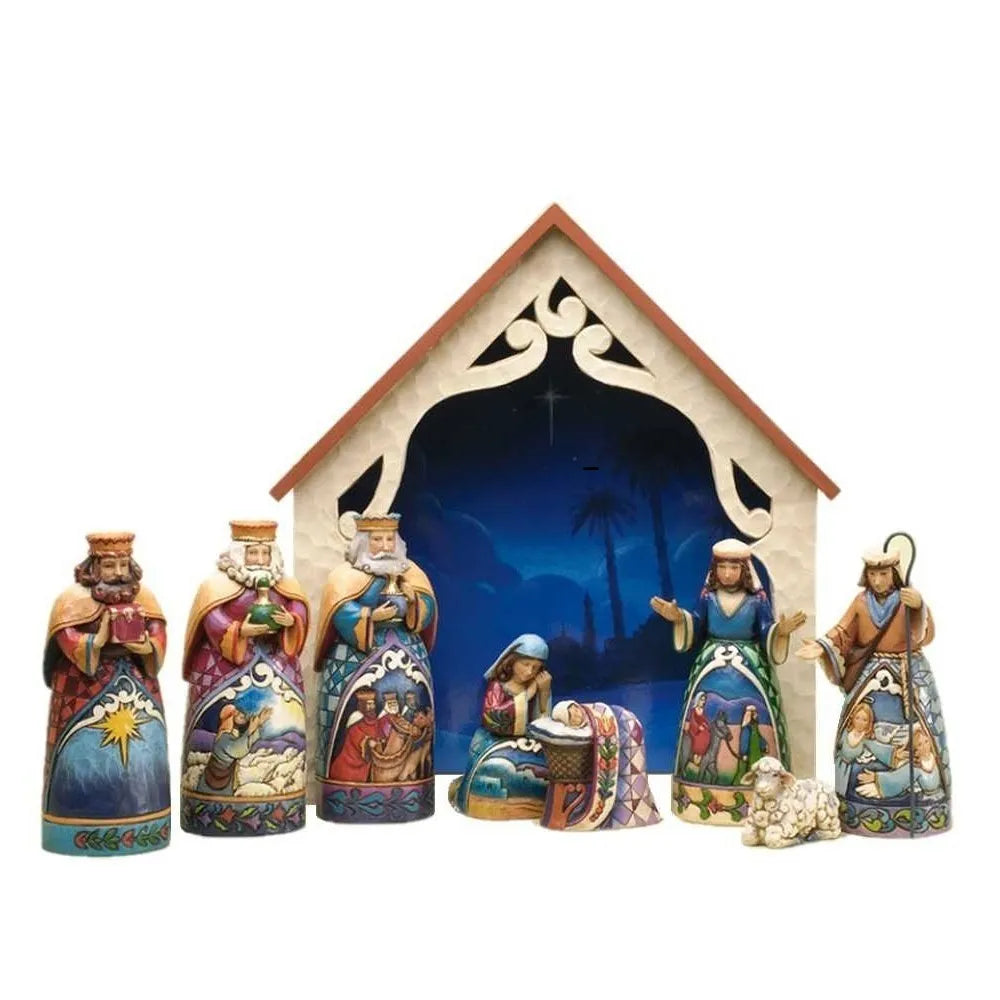 Jim Shore Heartwood Creek - Deluxe Mini Nativity Set 9pc