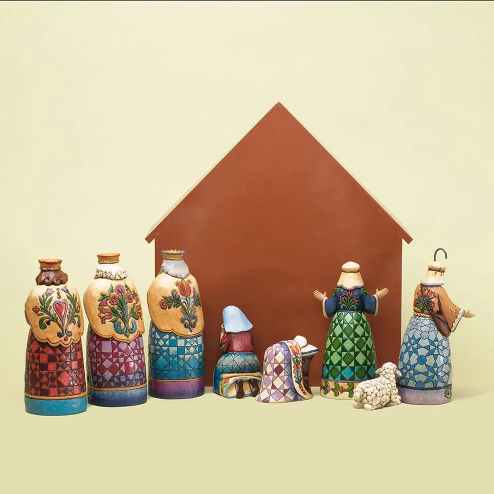 Jim Shore Heartwood Creek - Deluxe Mini Nativity Set 9pc