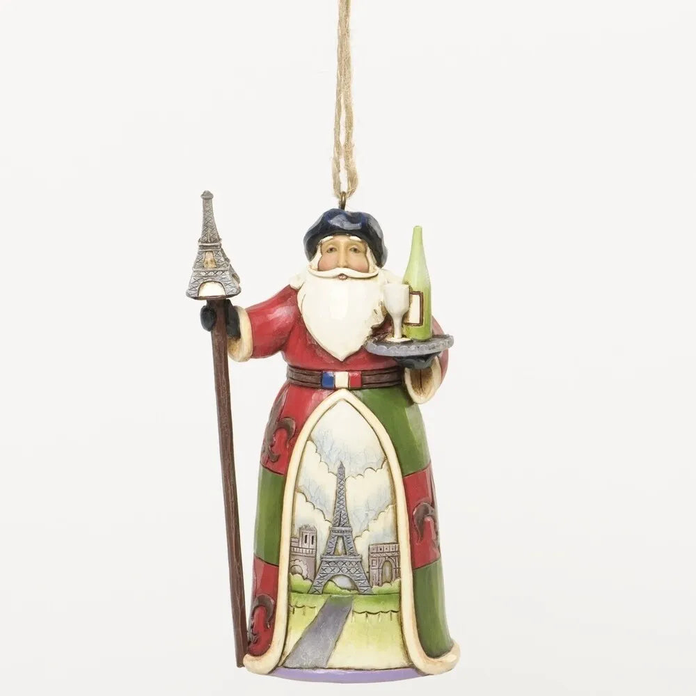 Jim Shore Heartwood Creek Santas Around The World - French Santa Hanging Ornament