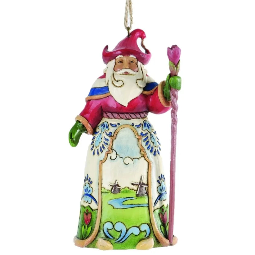 Jim Shore Heartwood Creek Santas Around The World -  Dutch Santa Hanging Ornament