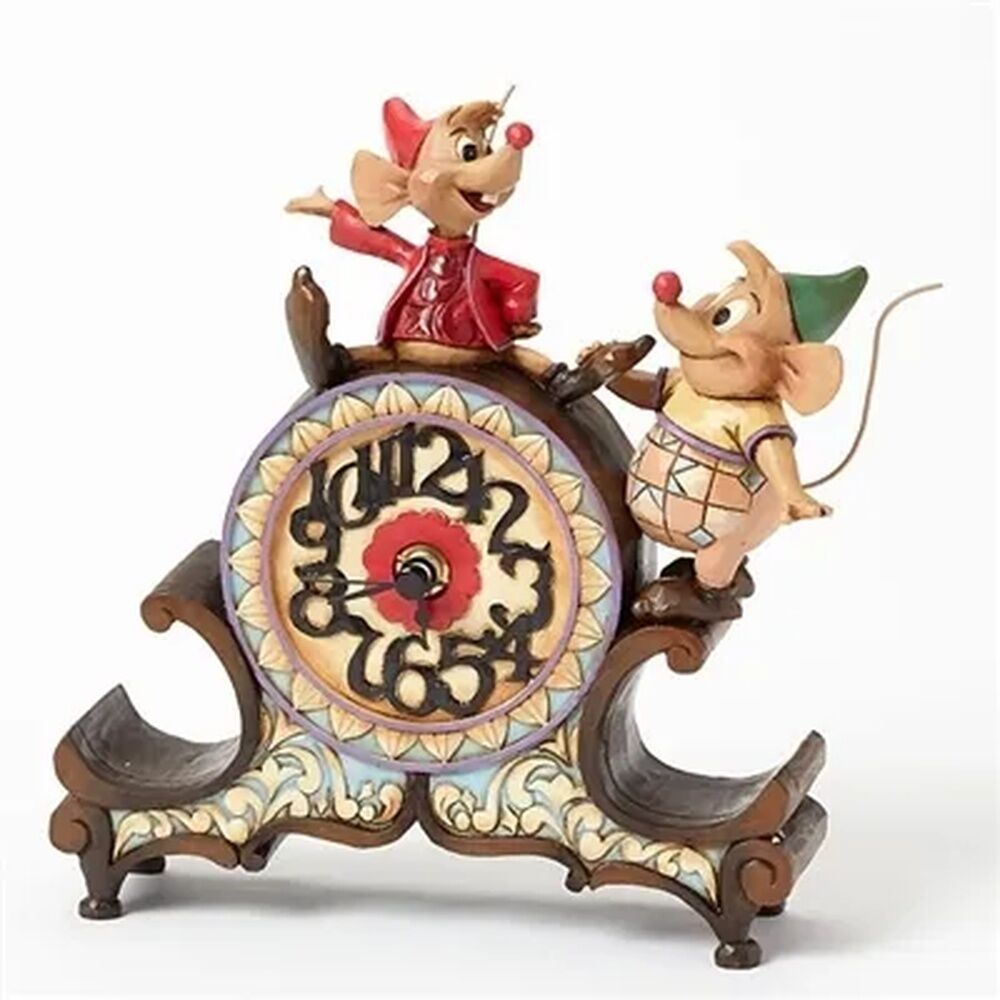 Jim Shore Disney Traditions - Jaq and Guz Clock figurine