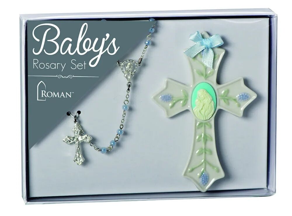 Roman Inc - Baby's First Rosary Set - Blue