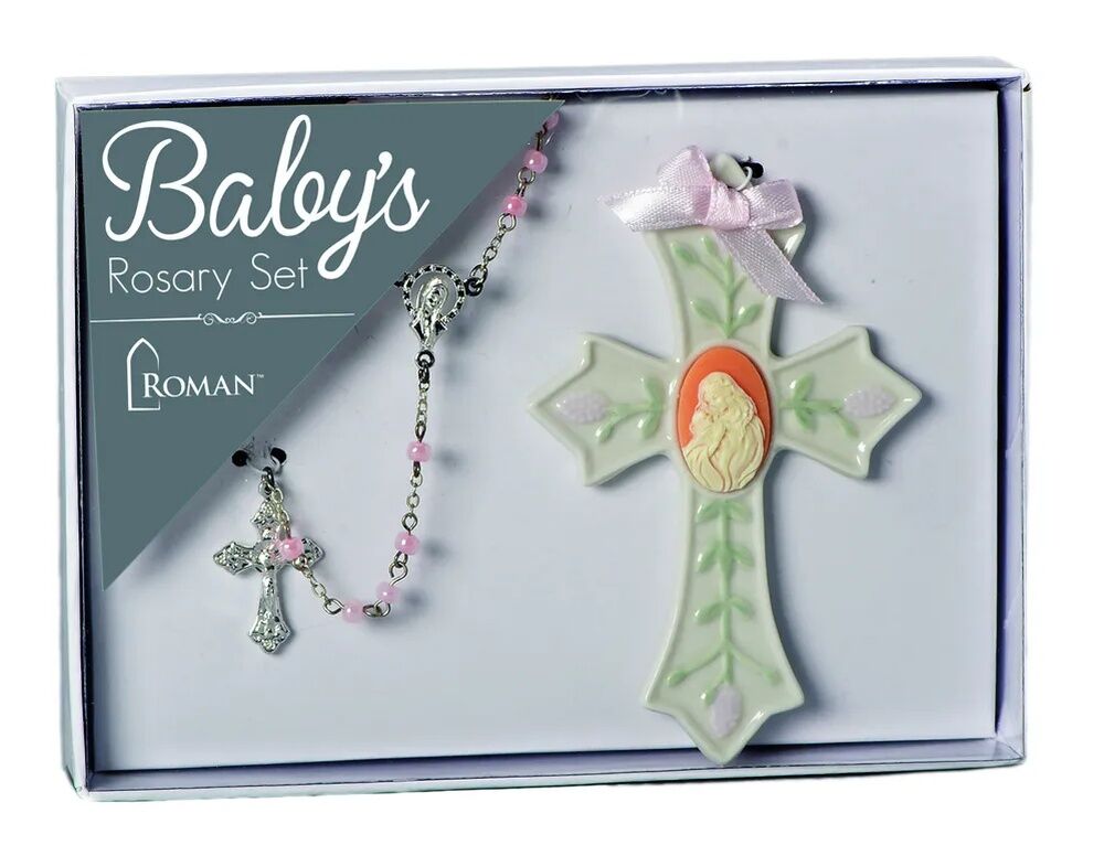 Roman Inc - Baby's First Rosary Set - Pink