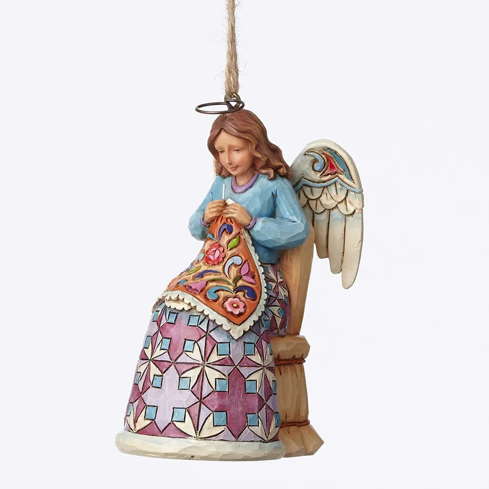 Jim Shore Heartwood Creek - Sewing Angel Hanging Ornament