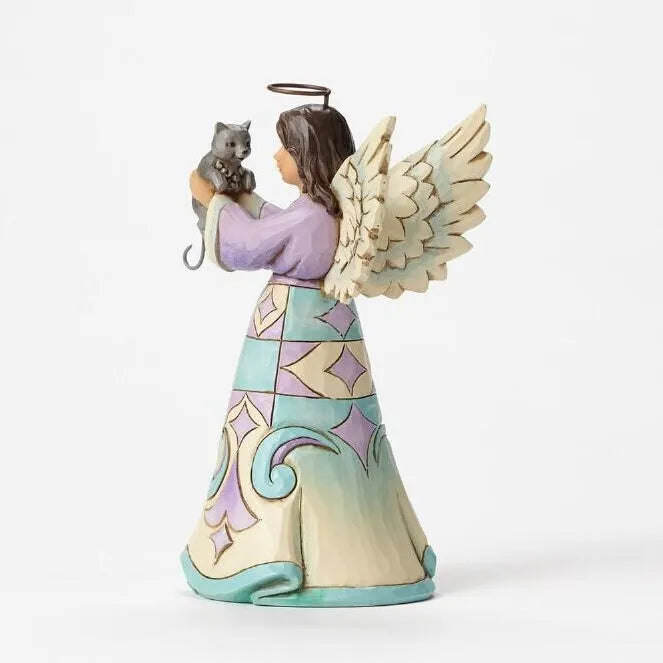 Jim Shore Heartwood Creek - Angel With Kitten Pint Sized
