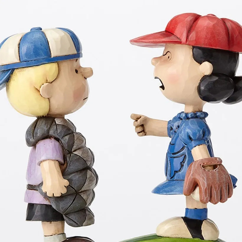Peanuts By Jim Shore - Baseball Schroeder and Lucy - Mound of Trouble