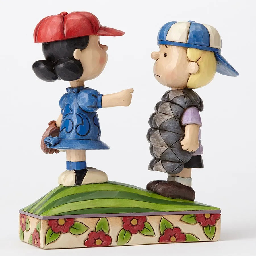 Peanuts By Jim Shore - Baseball Schroeder and Lucy - Mound of Trouble