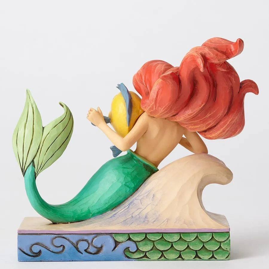 Jim Shore Disney Traditions - The Little Mermaid Ariel with Flounder - Fun & Friends