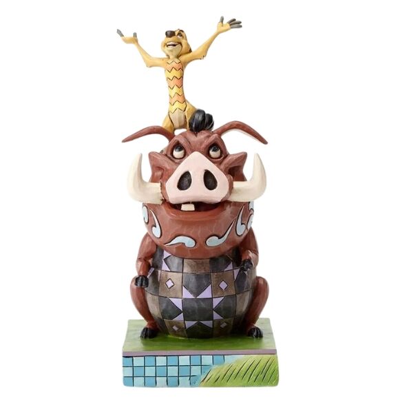 Jim Shore Disney Traditions - The Lion King Timon & Pumbaa - Carefree Cohorts