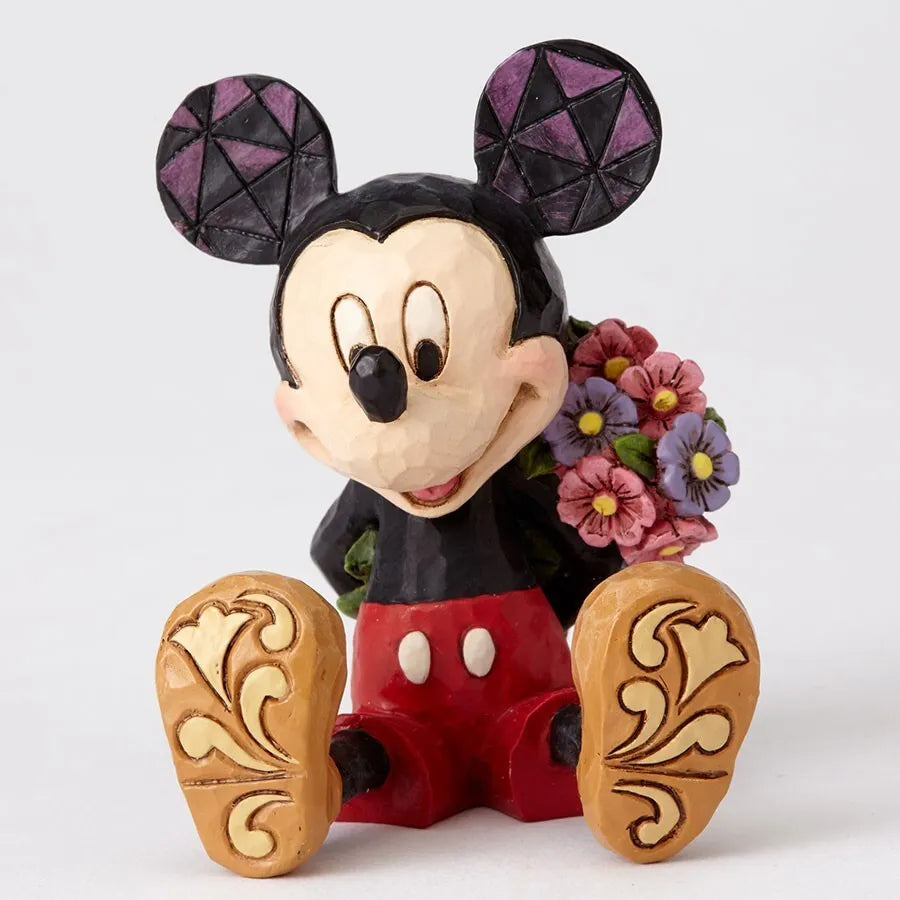 Jim Shore Disney Traditions - Mickey Mouse with Flowers Mini Figurine