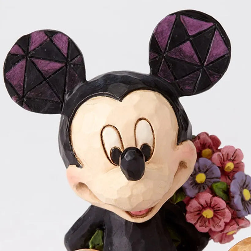 Jim Shore Disney Traditions - Mickey Mouse with Flowers Mini Figurine