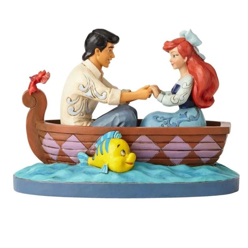 Jim Shore Disney Traditions - The Little Mermaid Ariel & Prince Eric - Waiting For A Kiss