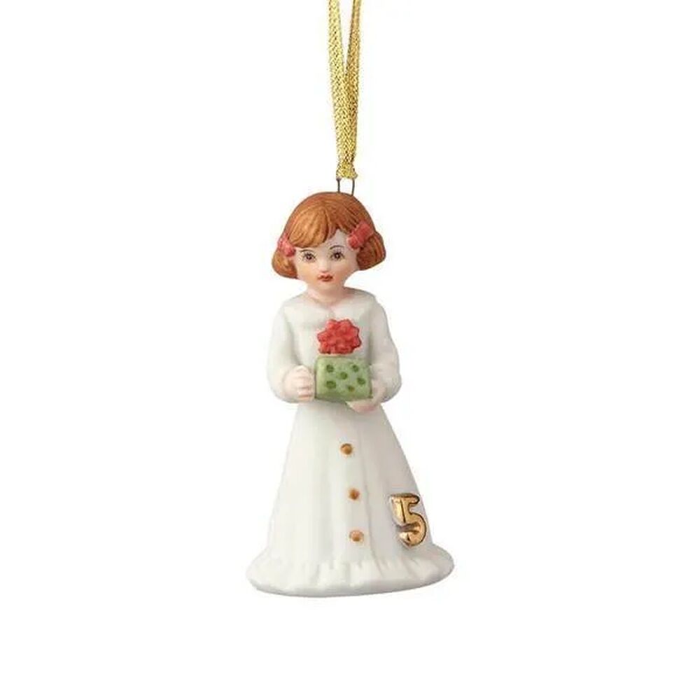 Growing Up Girls - Brunette Age 5 Hanging Ornament