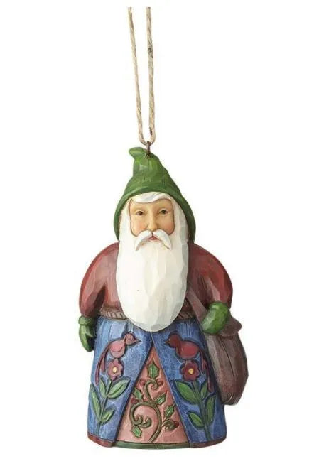 Folklore by Jim Shore - Santa With Bag Hanging Ornament