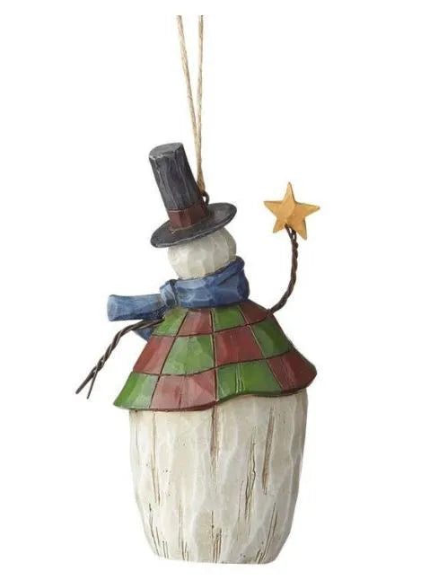 Folklore by Jim Shore - Snowman With Top Hat Hanging Ornament