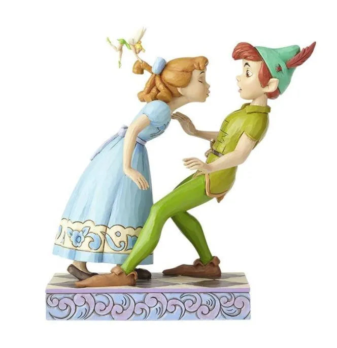 Jim Shore Disney Traditions - Peter Pan, Wendy & Tinkerbell - An Unexpected Kiss