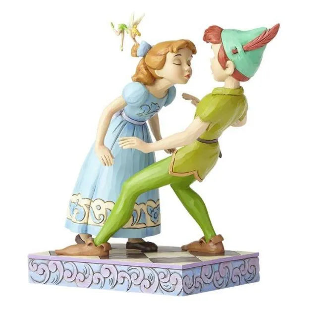 Jim Shore Disney Traditions - Peter Pan, Wendy & Tinkerbell - An Unexpected Kiss