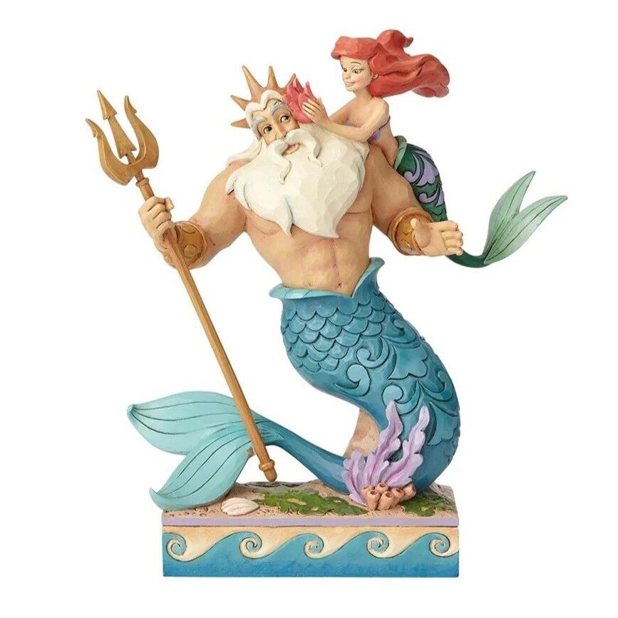 Jim Shore Disney Traditions - The Little Mermaid Ariel & Triton - Daddy's Little Princess