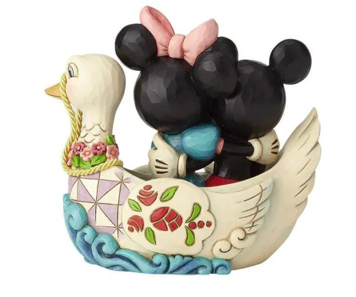 Jim Shore Disney Traditions - Mickey & Minnie Mouse In Swan - Lovebirds