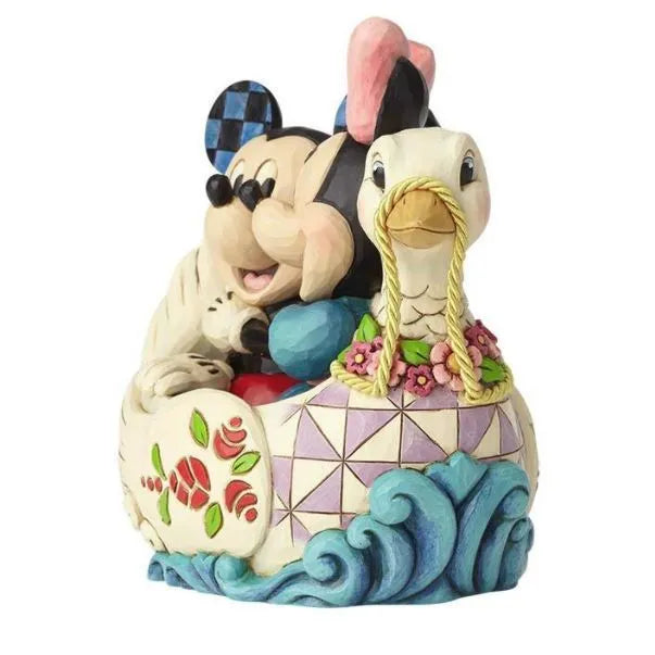 Jim Shore Disney Traditions - Mickey & Minnie Mouse In Swan - Lovebirds
