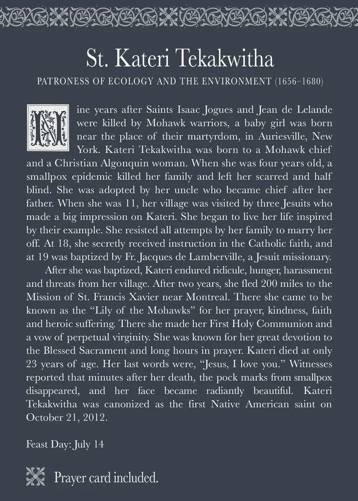 Roman Inc - Saint Kateri Tekakwitha - Patroness of Ecology and the Environment