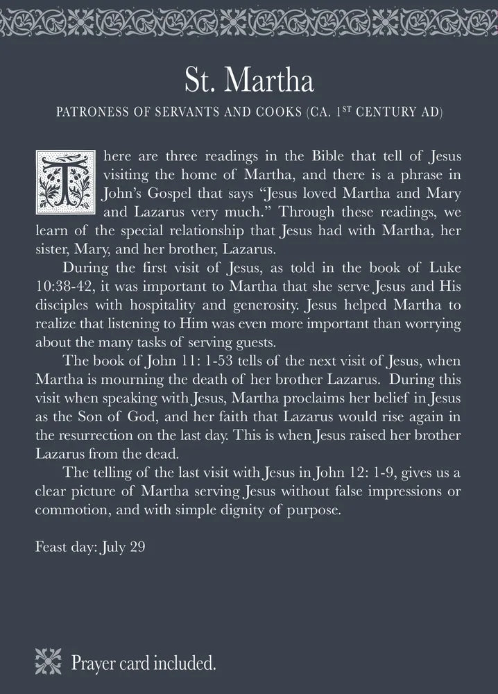 Roman Inc - Saint Martha - Patroness of Cooks