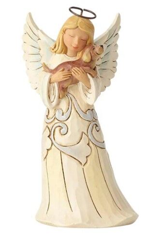 Jim Shore Heartwood Creek - Angel with Dog Pint Sized Figurine