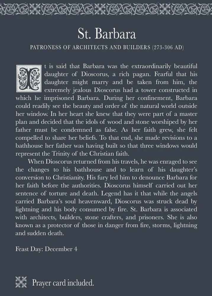 Roman Inc - Saint Barbara - Patroness of Architects and Builders