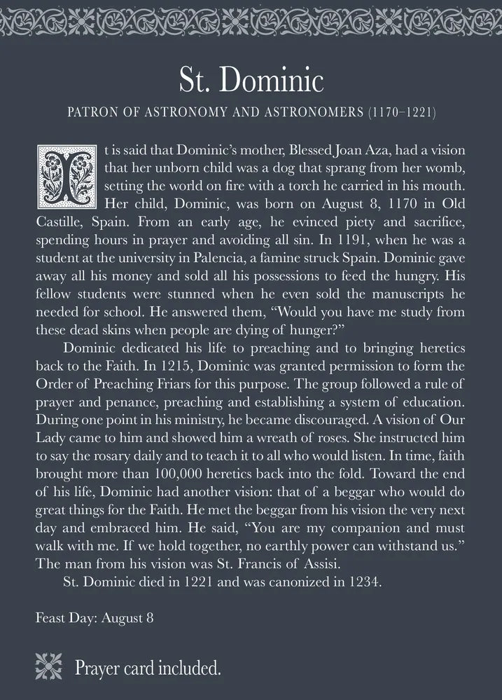 Roman Inc - Saint Dominic - Patron of Astronomy and Astronomers
