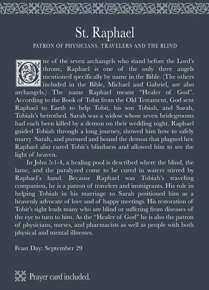 Roman Inc - Saint Raphael - Patron of Physicians, Travellers and the Blind